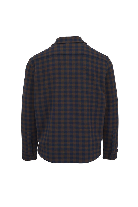 Faherty Brand Legend™ Navy Woodland Check Sweater Shirt - view 3