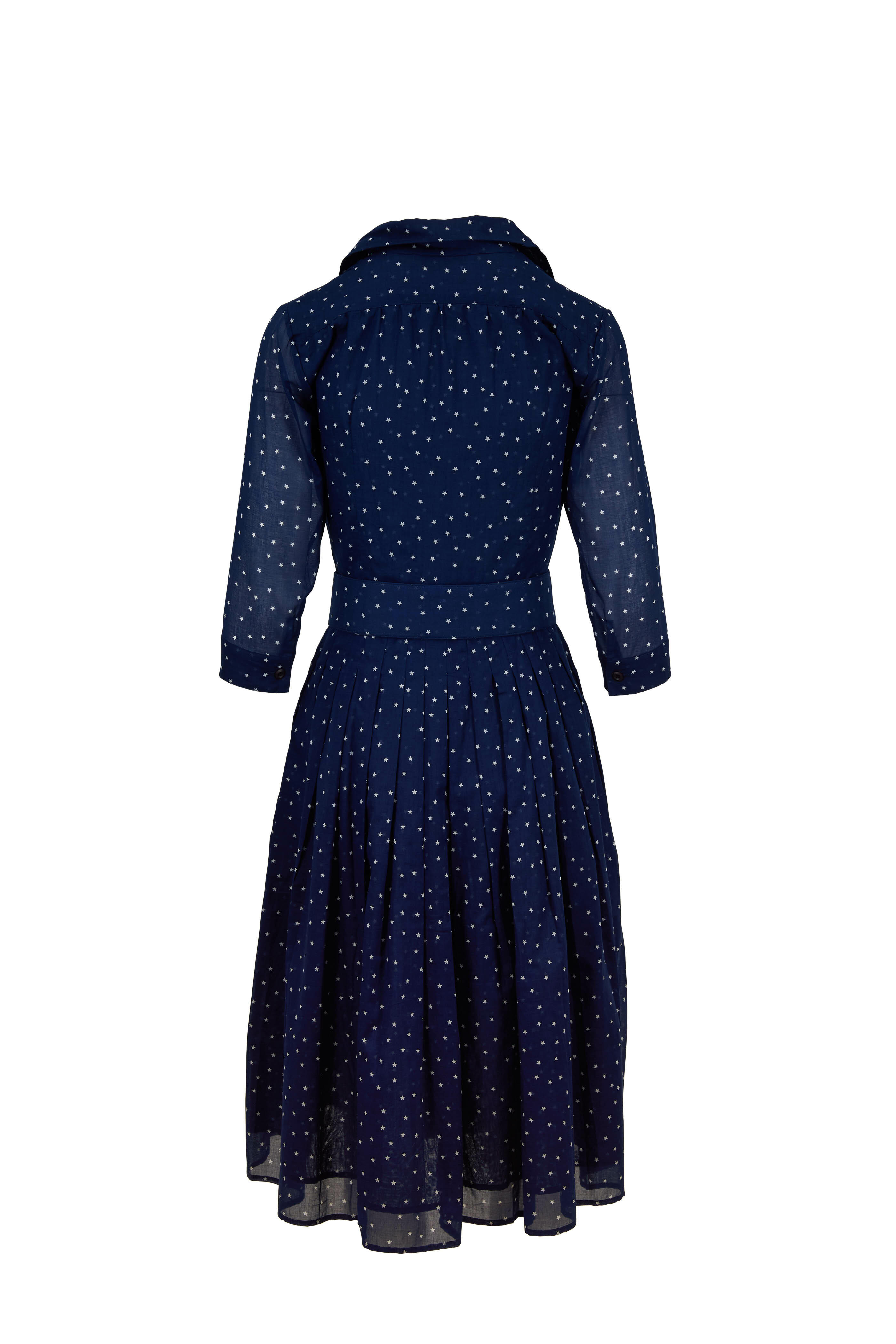 ワンピース Samantha Sung Dresses Blue Samantha Sung Audrey Dress #4 - White/Cobalt Blue | Garmentory