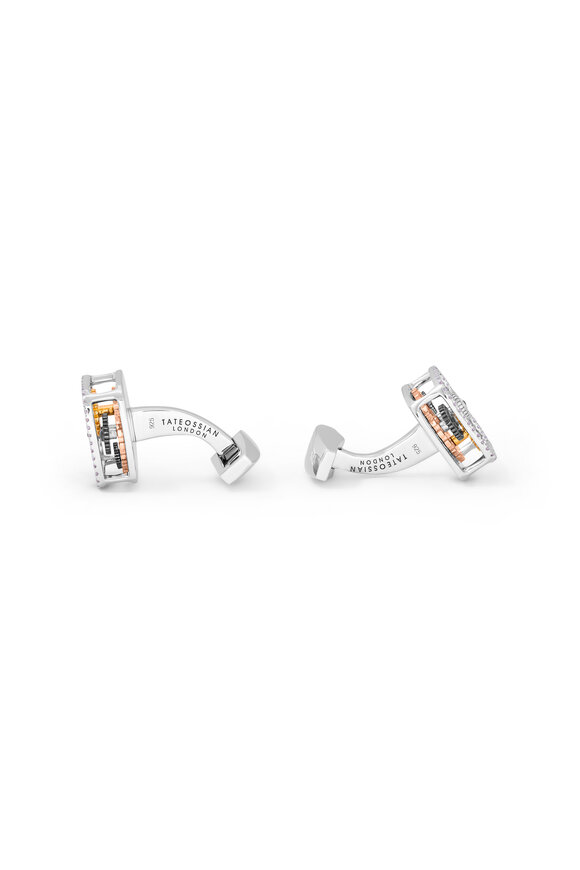 Tateossian - Diamond & Gemstone Gear Cufflinks