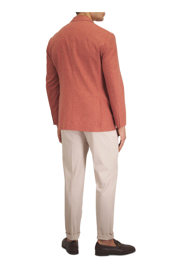Brunello Cucinelli Solid Orange Fancy Sportcoat - view 5