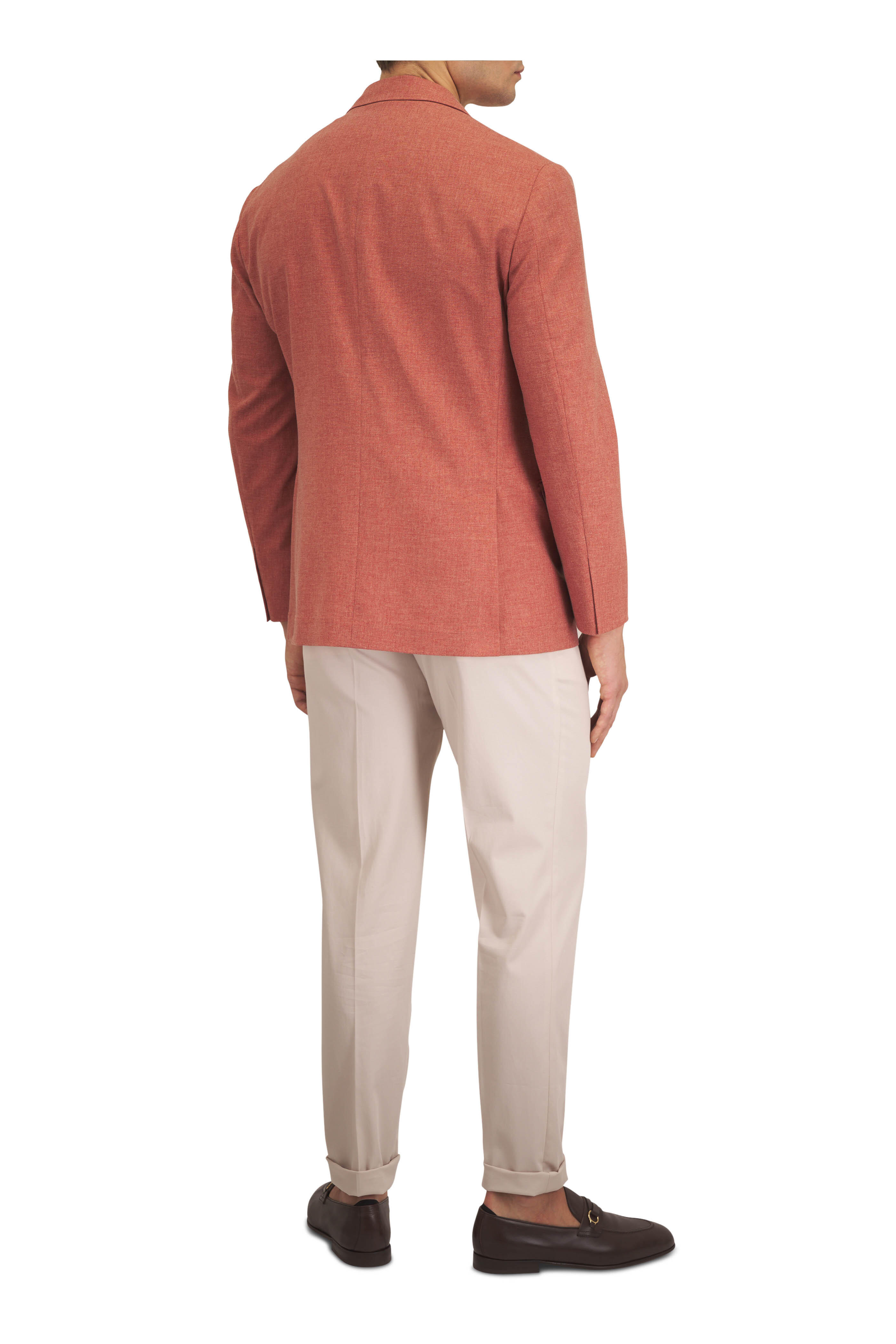 Brunello Cucinelli - Solid Orange Fancy Sportcoat