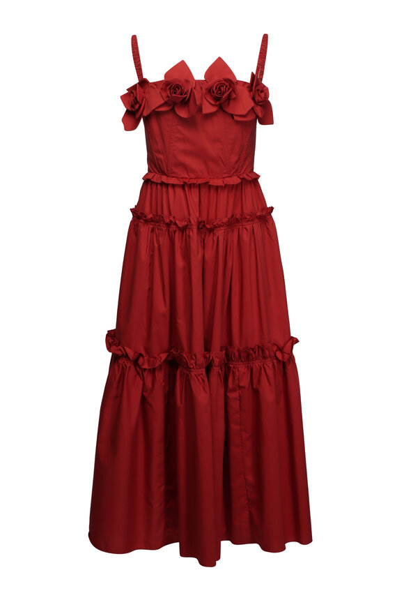 Aknvas Rach Clay Tiered Midi Dress