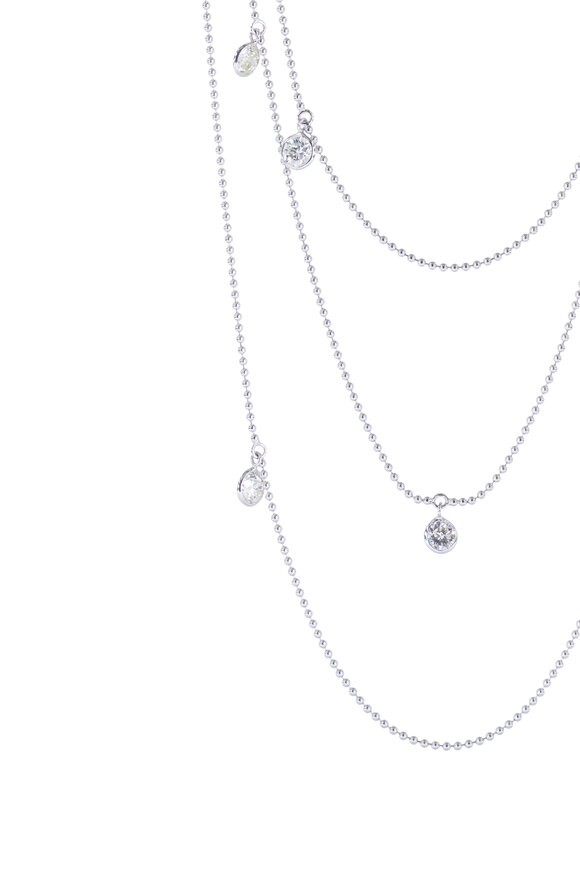 Renee Lewis Antique Diamond Three Chain Necklace - view 2