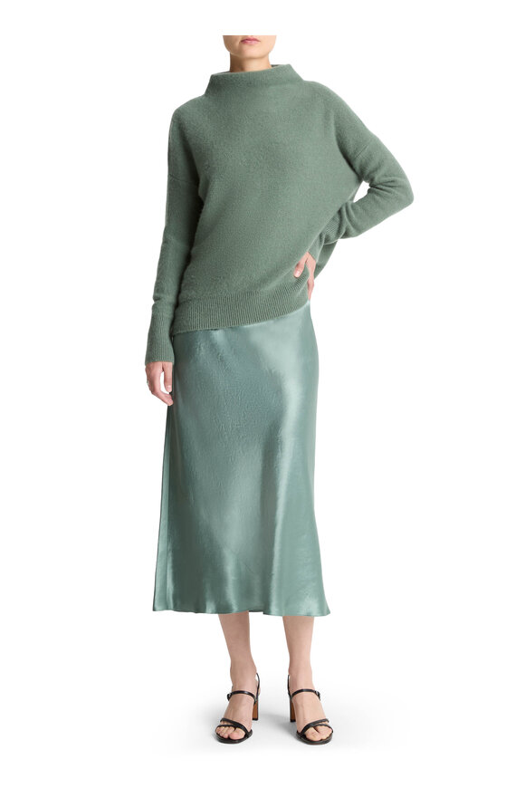 Vince Deep Patina Plush Cashmere Funnel Neck Sweater - view 2
