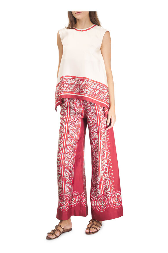 La DoubleJ San Carlo Silk Twill Cobra Placee Top - view 2