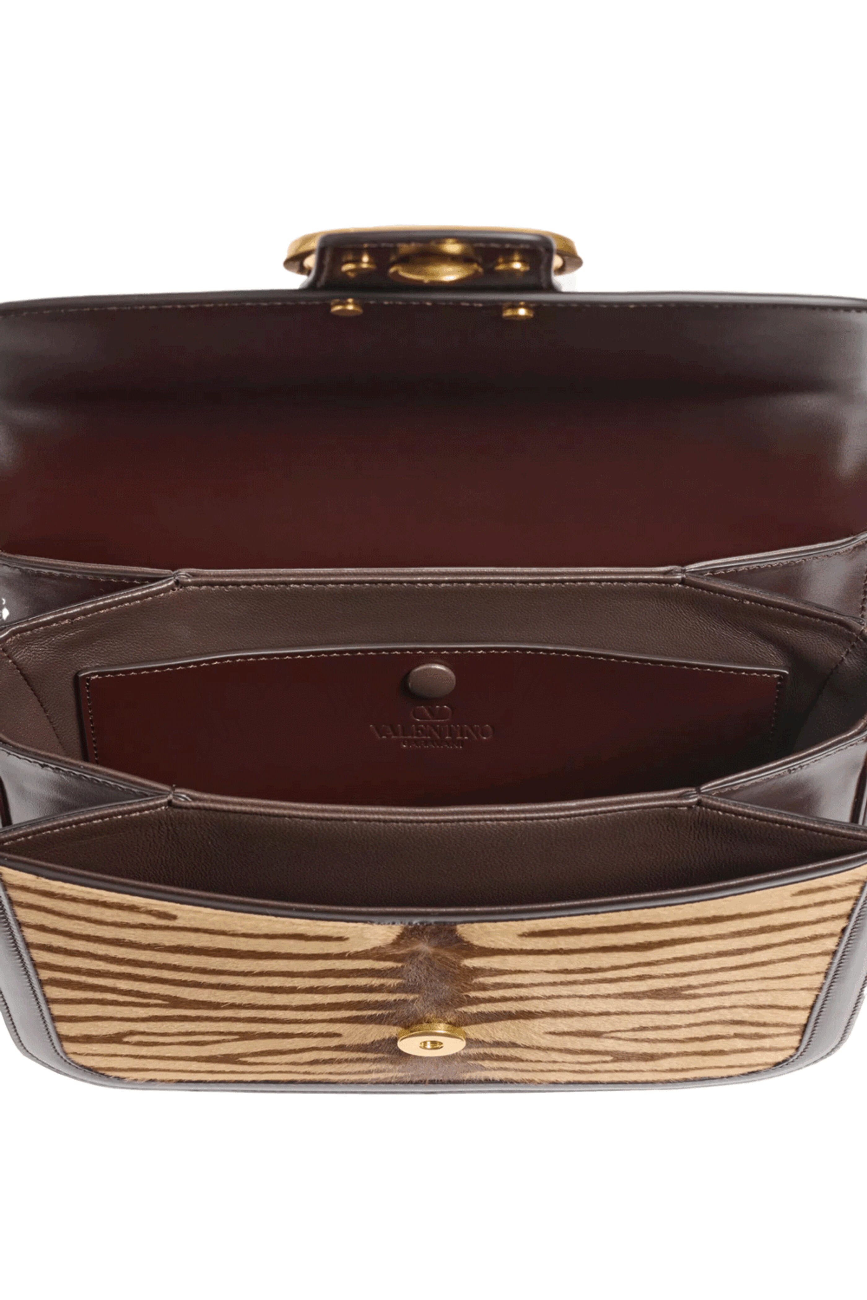 Valentino Garavani - 9TO5 Tiger Shoulder Bag in Brown
