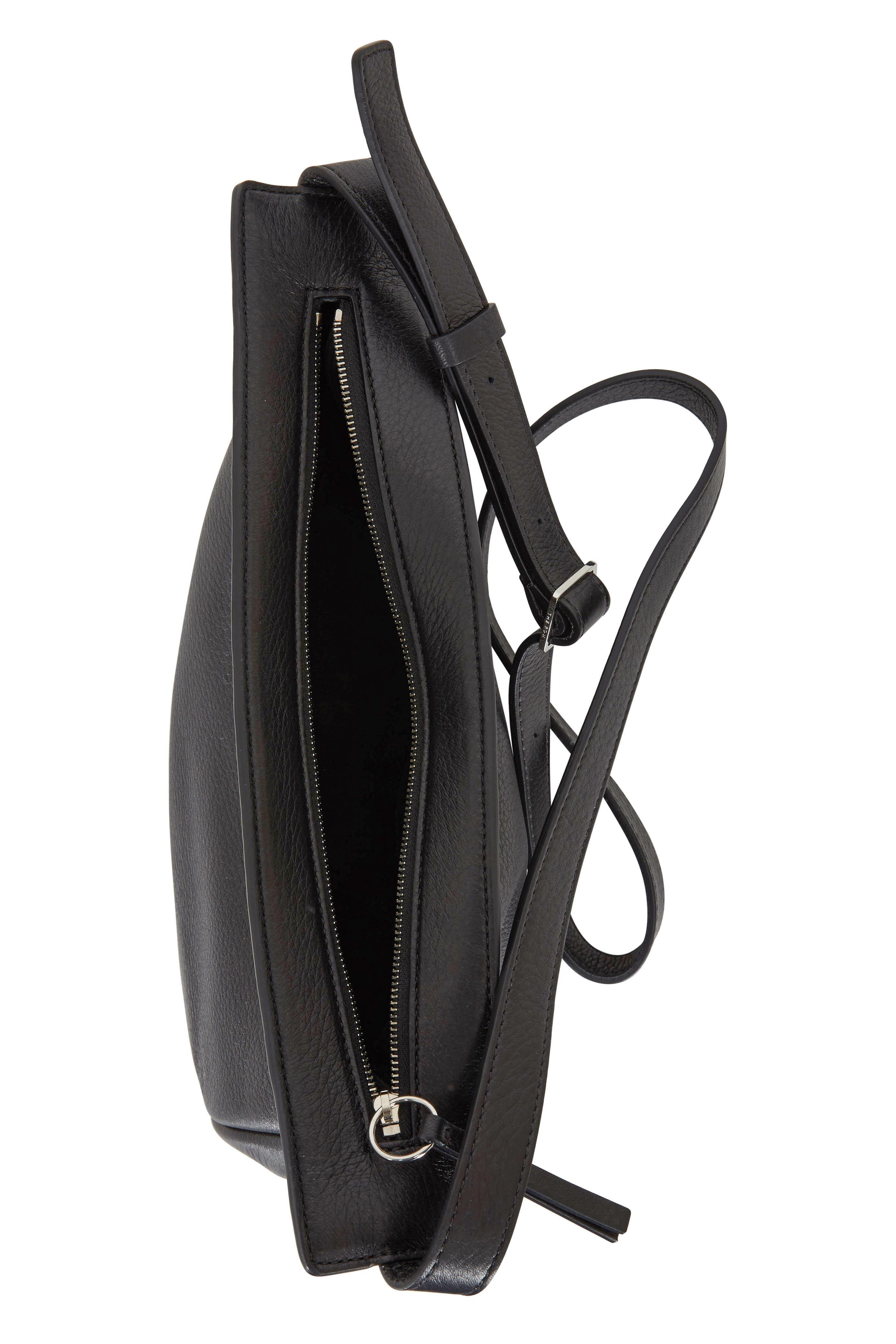 Black Slouchy Banana small leather cross-body bag, The Row