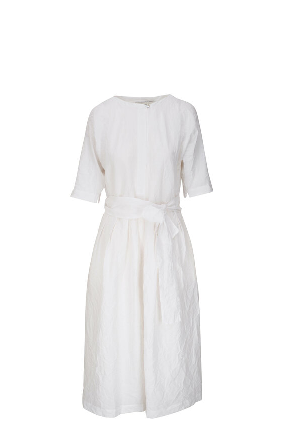 Vince - Boatneck Belted Midi Dress 