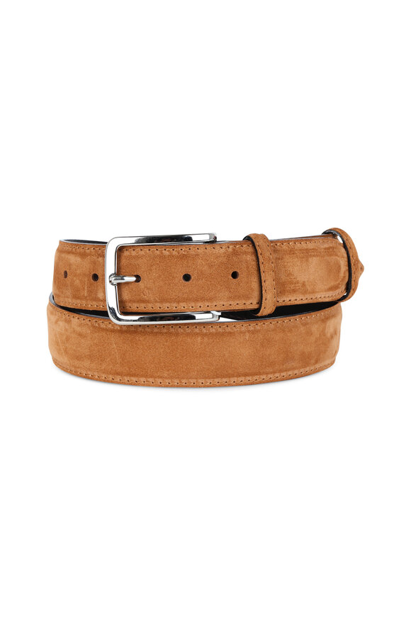 Bontoni Light Brown Suede Belt  - view 1