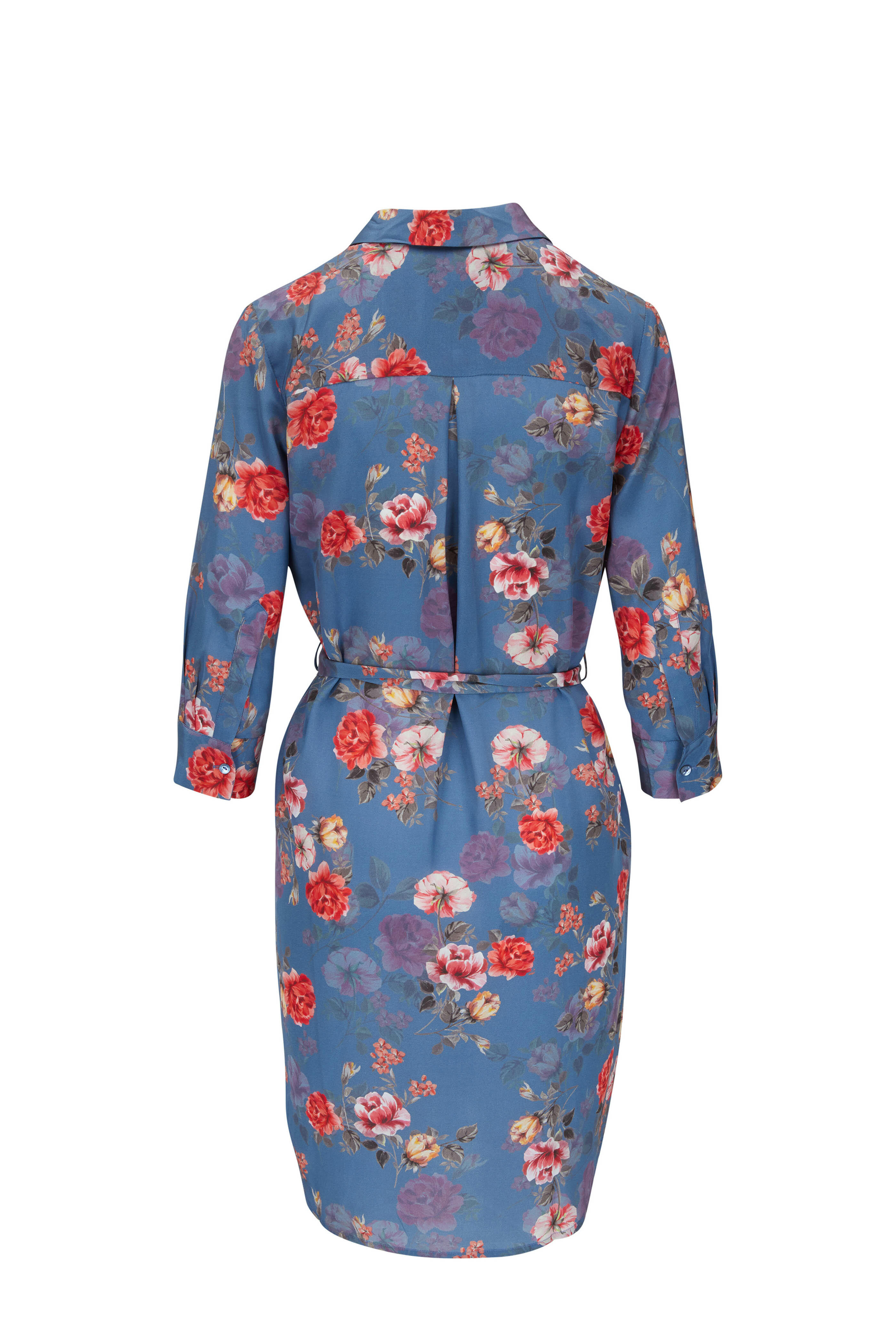 L'Agence - Stella Antique Rose Silk Shirt Dress