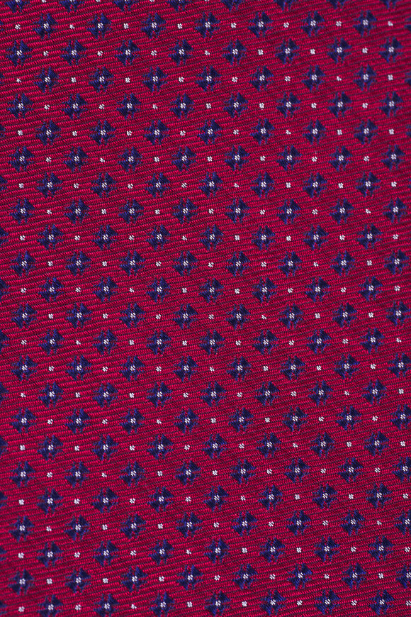 Kiton Red Geometric Print Silk Necktie - view 2