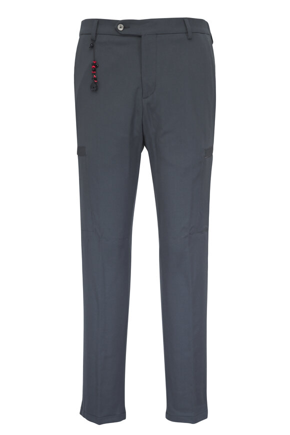 Marco Pescarolo Metis Dark Gray Stretch Wool Cargo Pant - view 1