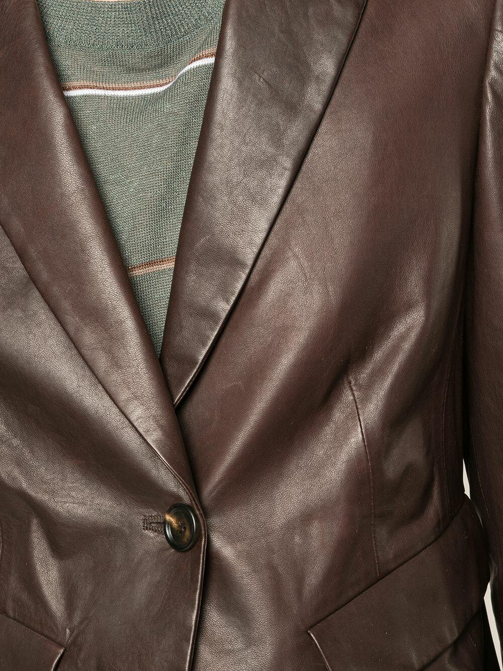 Brunello Cucinelli - Espresso Country Leather Jacket