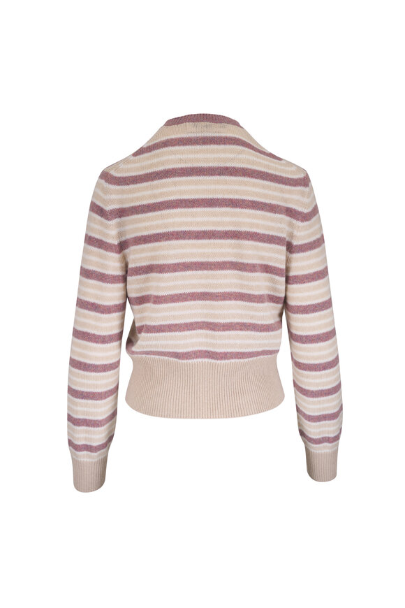 Loro Piana Talc Fobello Stipe Cashmere Cardigan - view 2