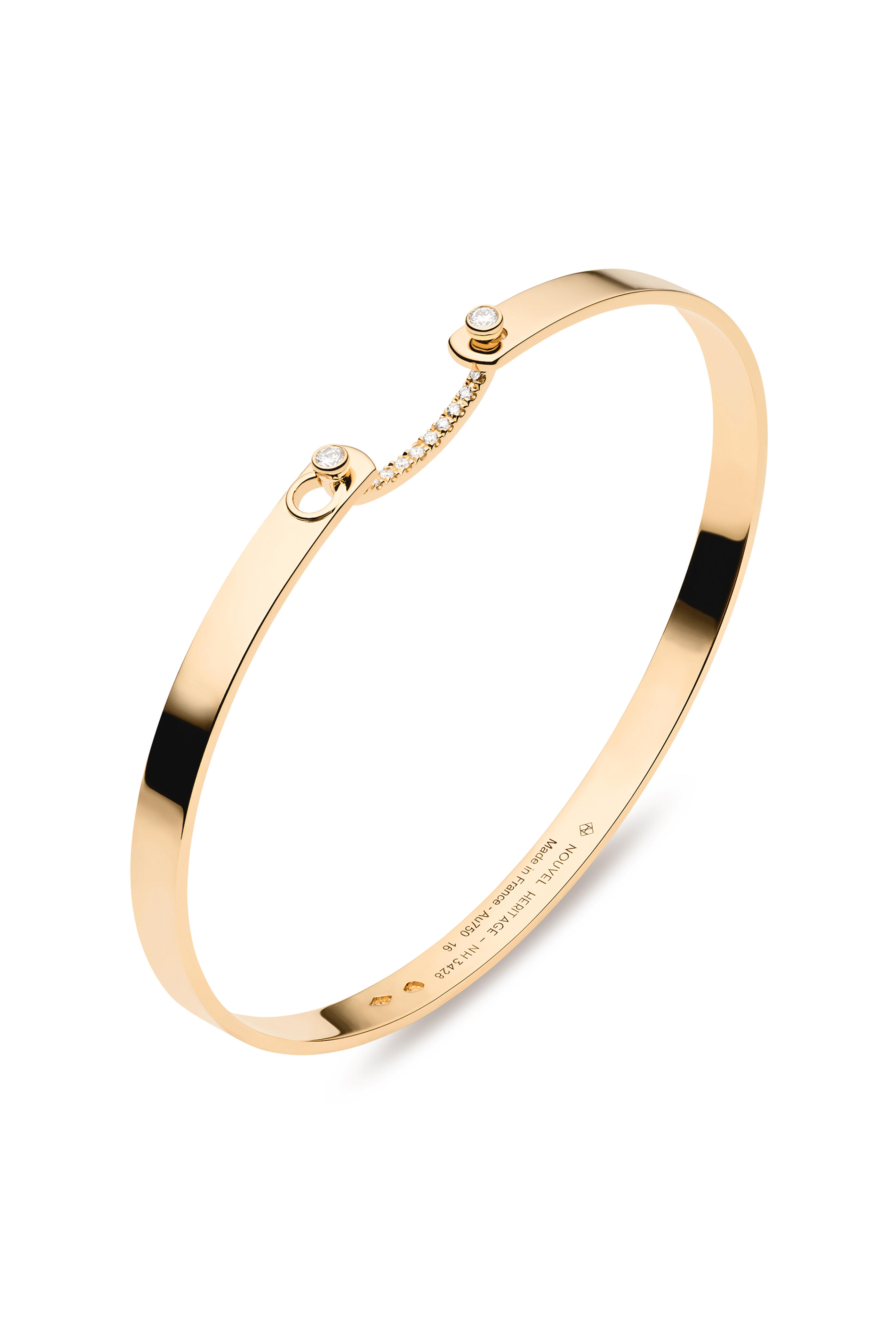 Nouvel Heritage - Business Meeting Diamond & Yellow Gold Mood Bangle