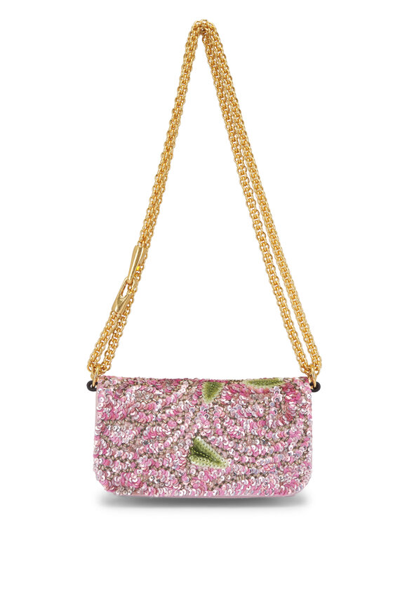Valentino Garavani Small Loco Rose Sequin Shoulder Bag - view 3