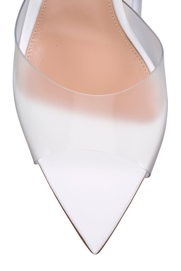 Gianvito Rossi Elle White Plexi Sandal, 55mm - view 5