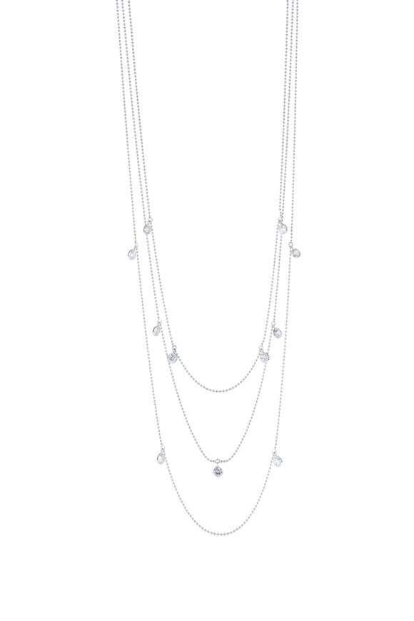 Renee Lewis Antique Diamond Three Chain Necklace - view 1
