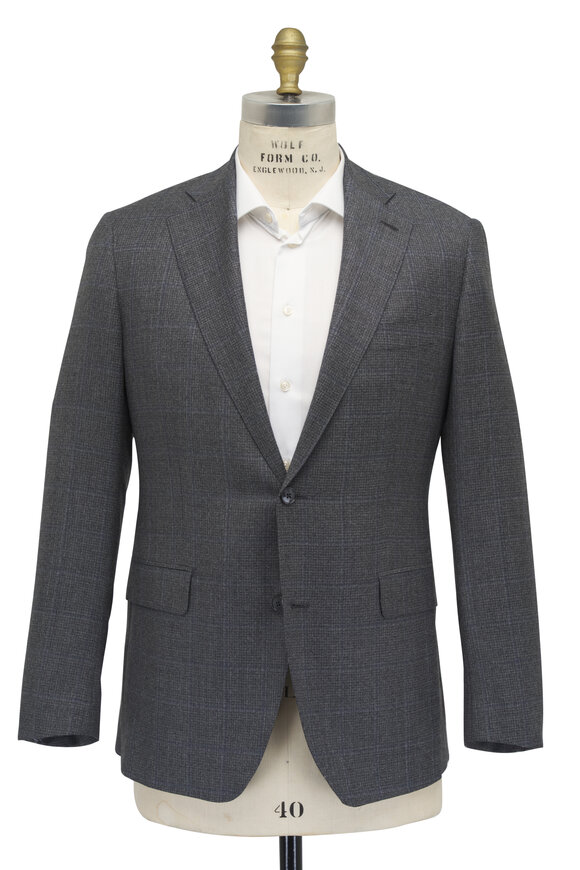 Atelier Munro - Gray Micro Check Wool Suit