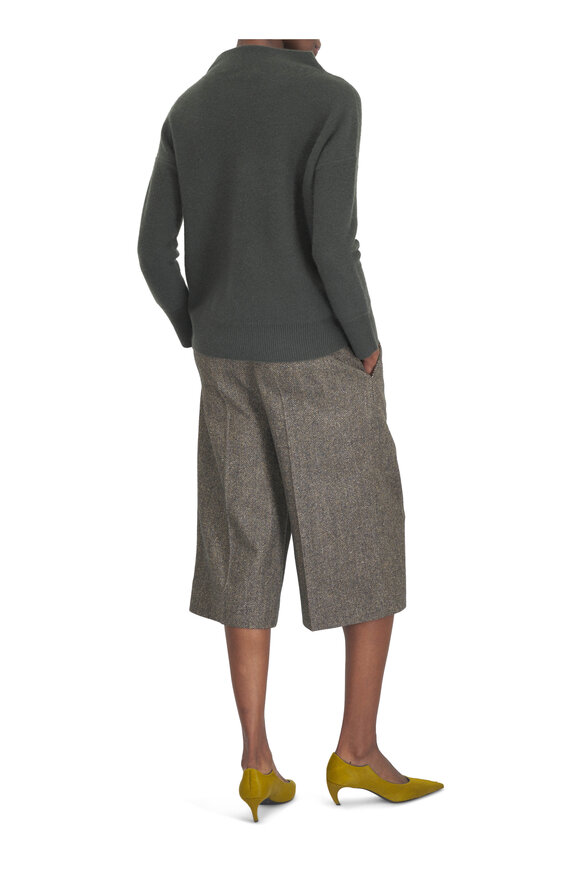 Vince Dark Moss Plush Cashmere Sweater - view 3