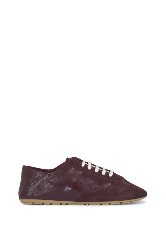Saint Laurent Lewis Vintage Bordeaux Suede Sneaker - view 2