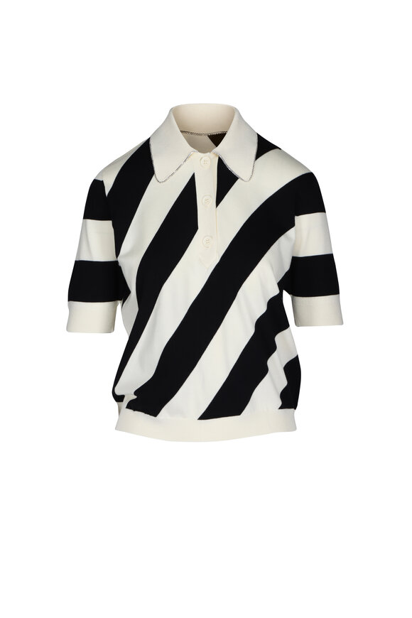 Essentiel Antwerp Joram Striped Knit Polo