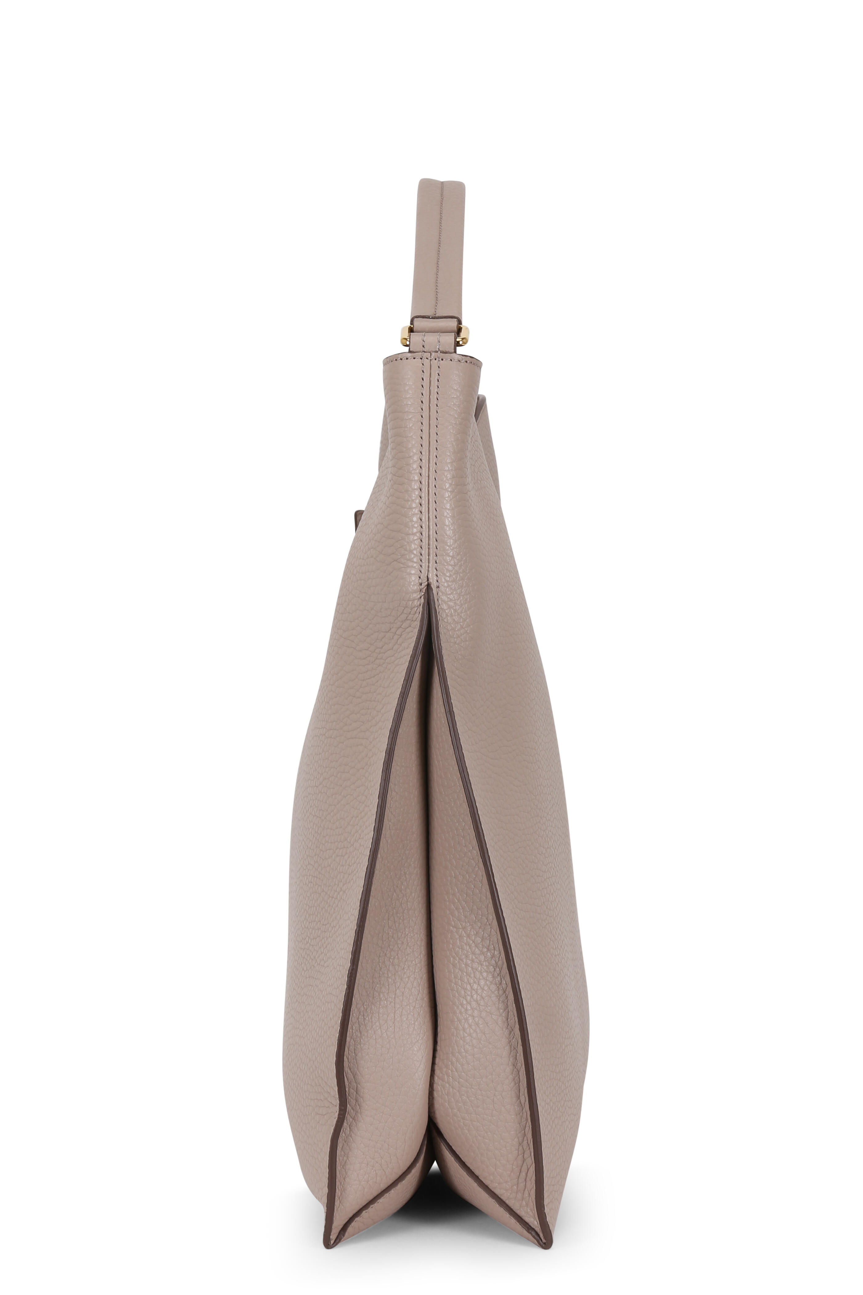 Grain Leather Small Alix Hobo | Tom Ford | Silk Taupe