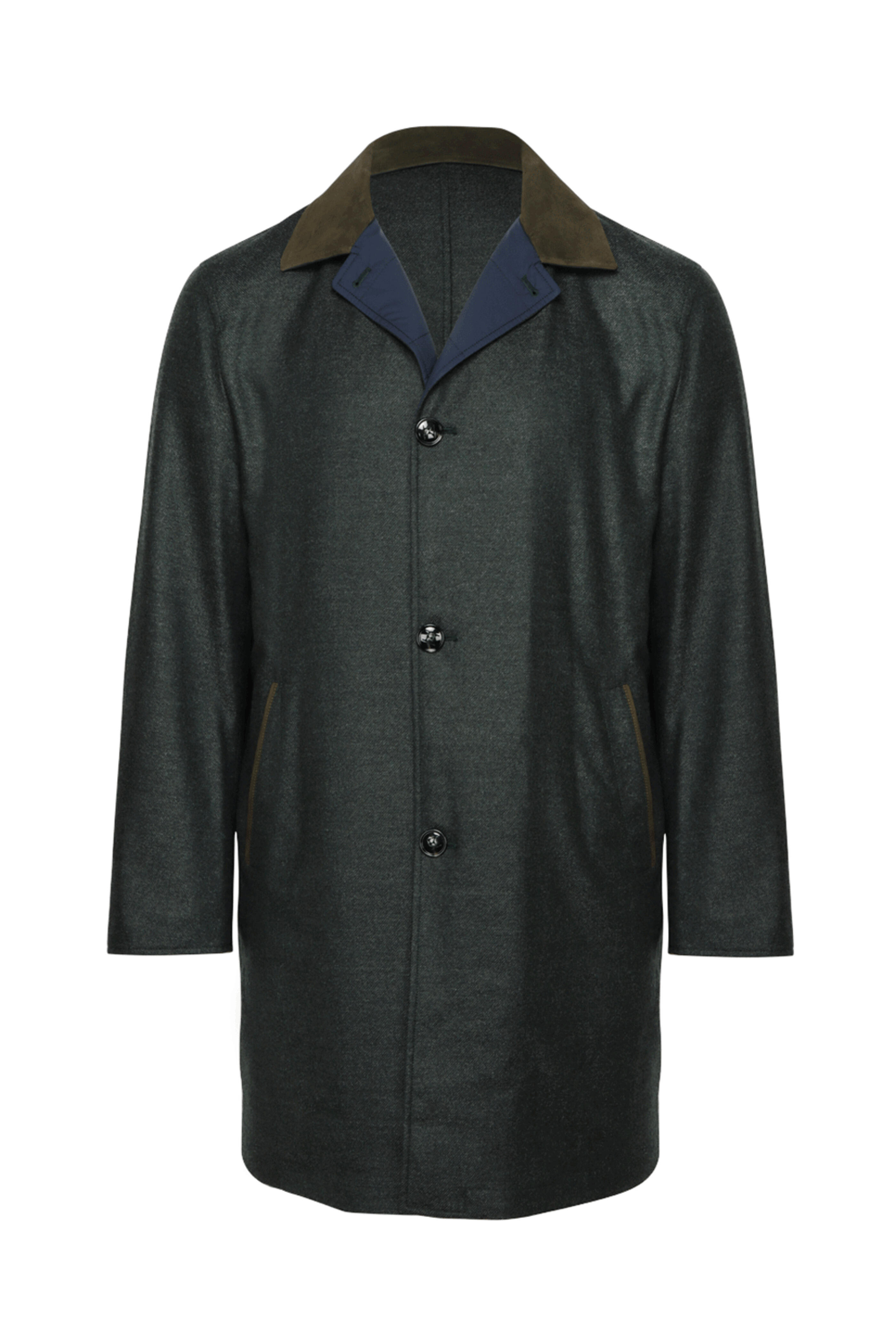 Kiton - Dark Green Reversible Rain Coat