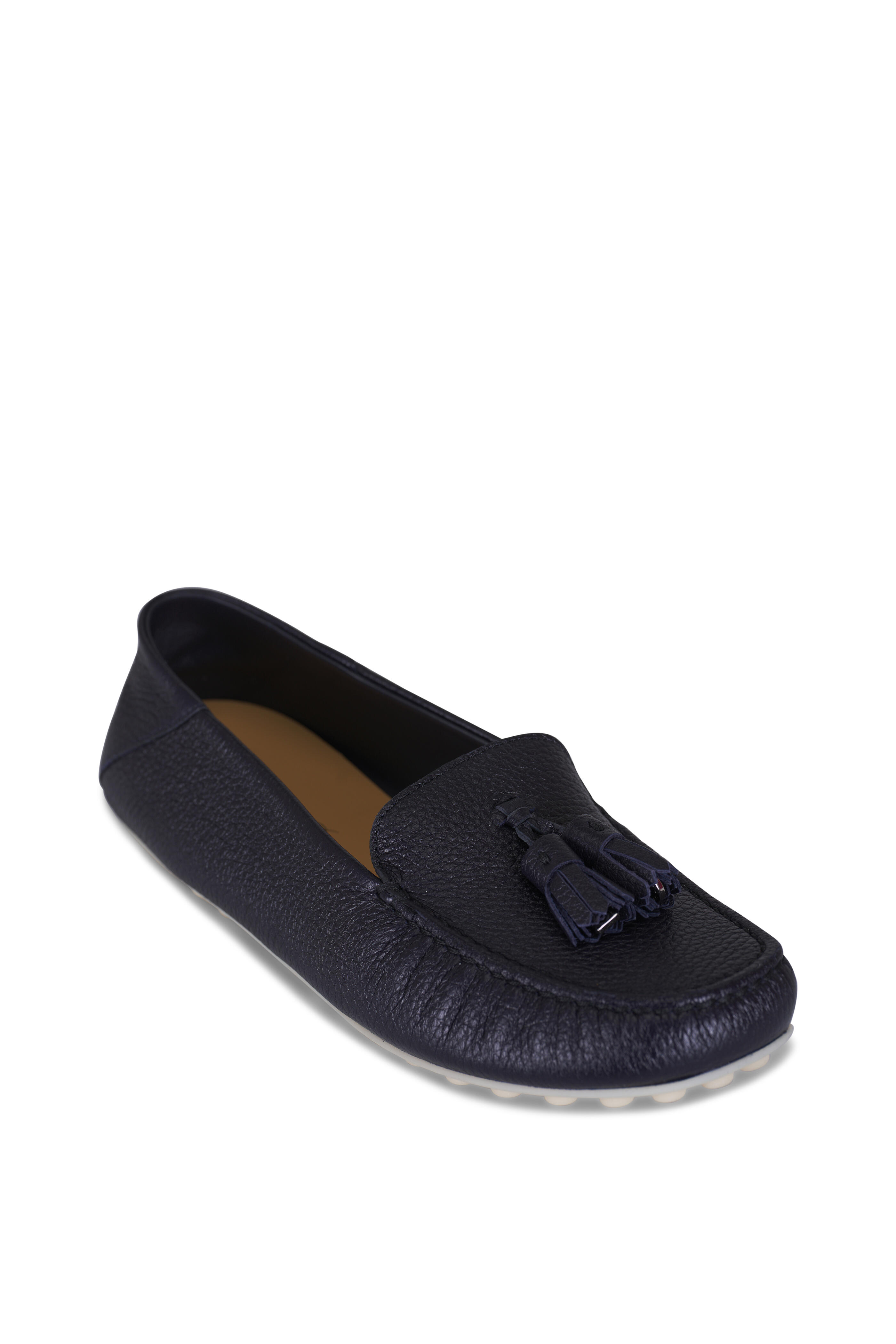 Loro Piana - Navy Blue Dot Sole Walk Moccasin