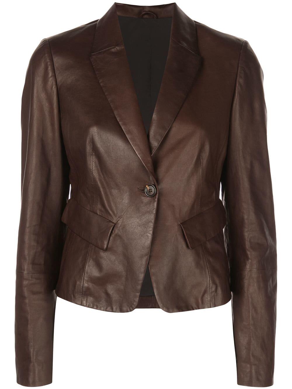 Brunello Cucinelli - Espresso Country Leather Jacket
