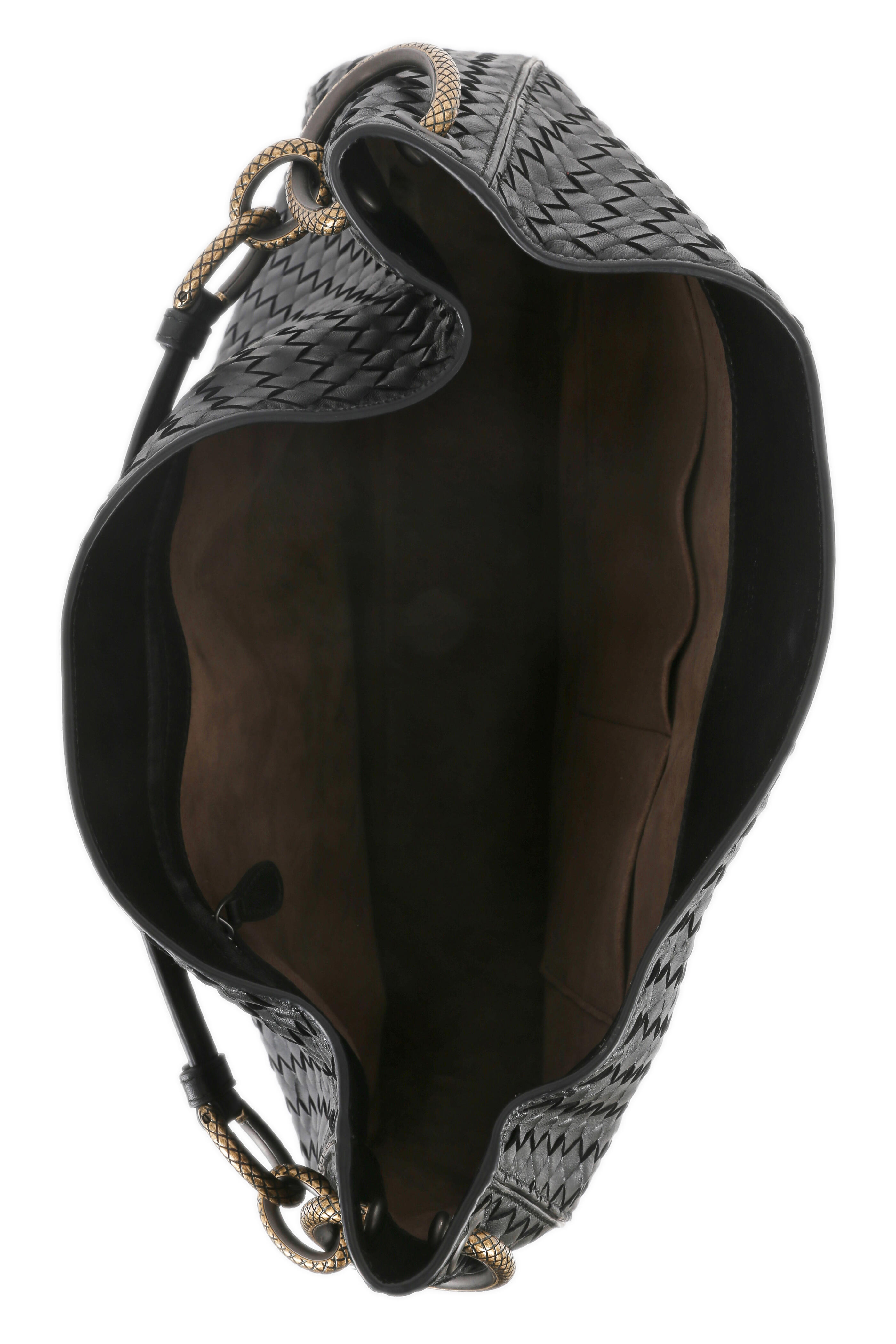 Bottega Veneta - Black Intrecciato Links Hobo Bag