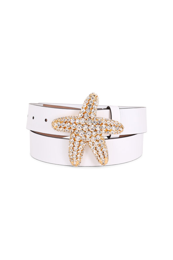 Michael Kors Collection - Optic White Leather Starfish