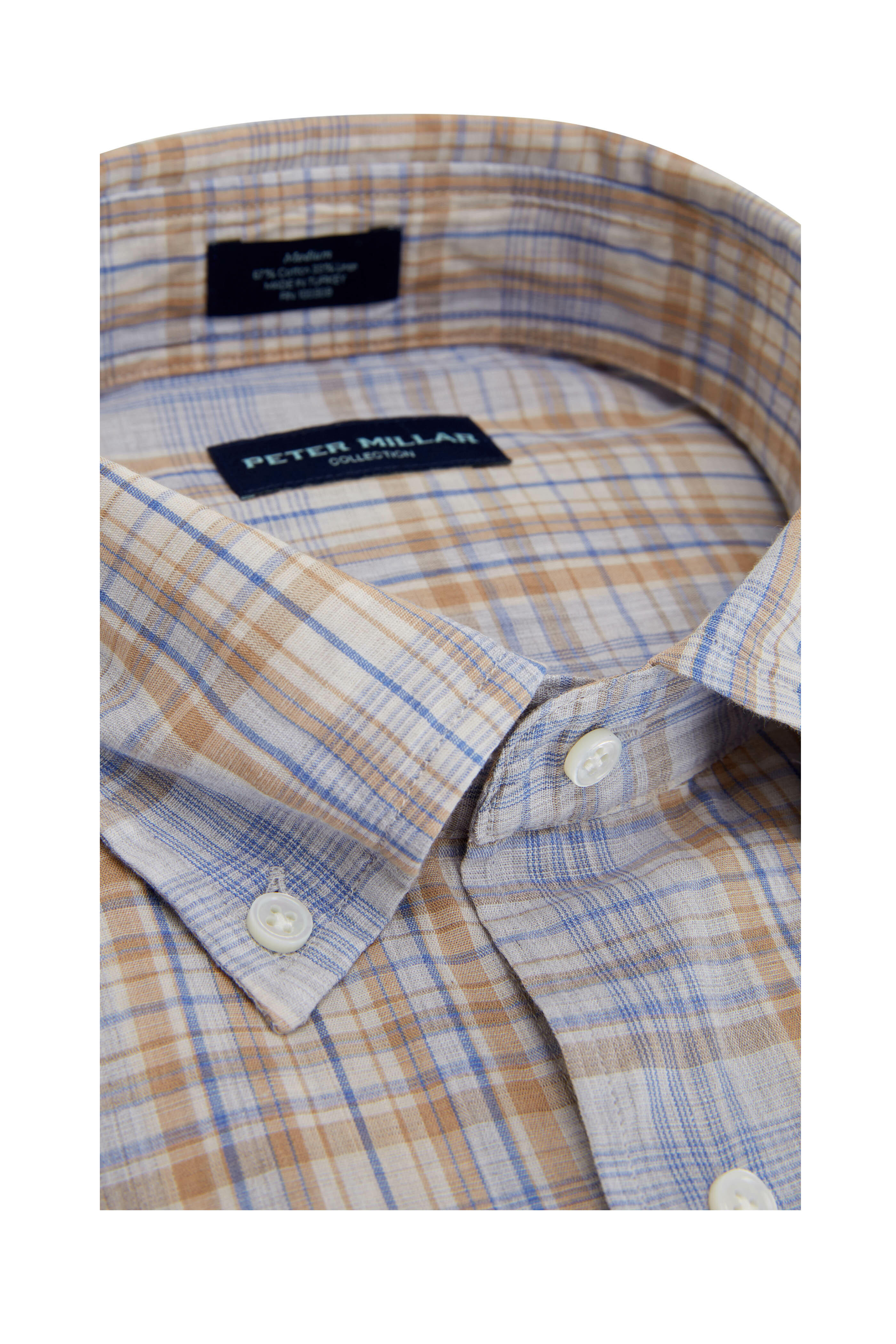 Peter Millar - Pont Blue Cielo Plaid Sport Shirt