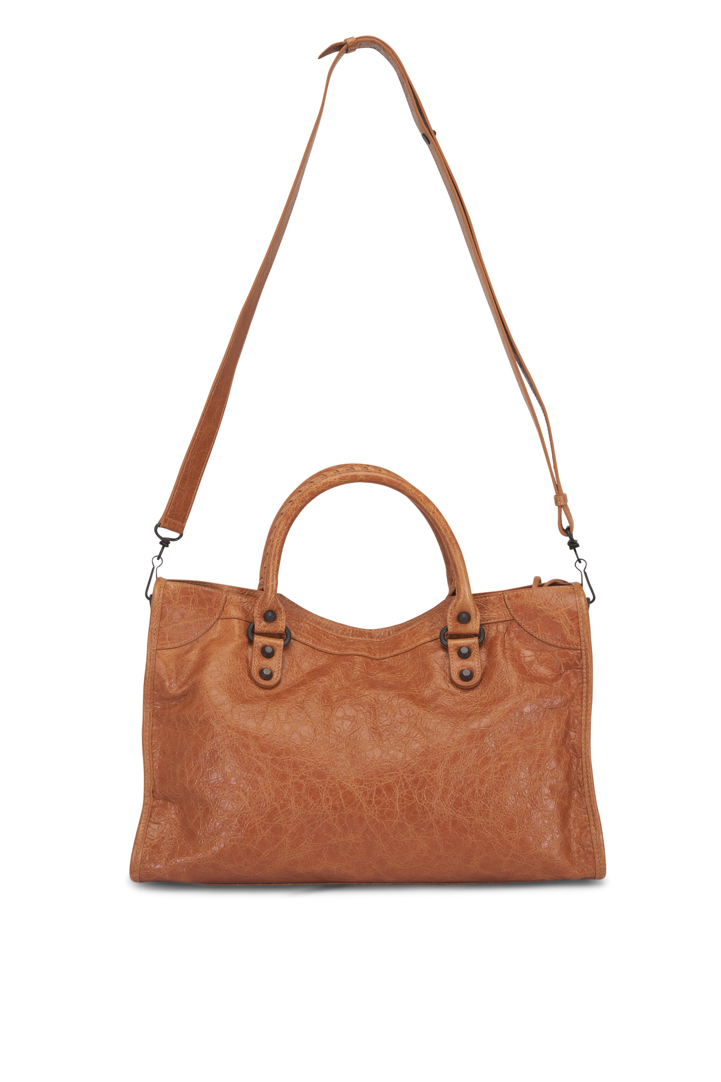 Balenciaga - Medium Le City Camel Leather Top Handle Bag