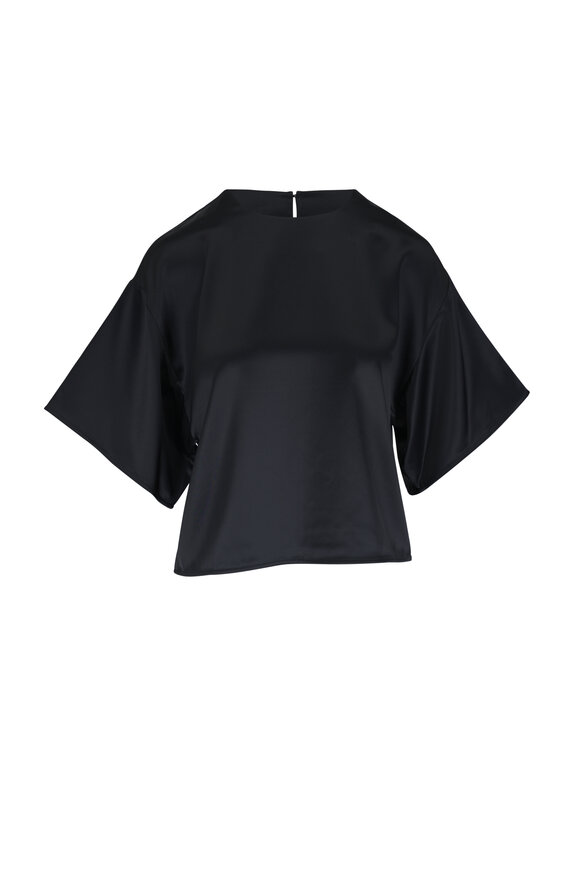 Simkhai Alina Black Satin Top - view 1