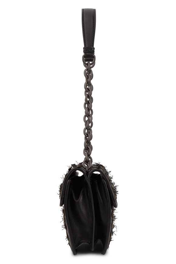 Bottega Veneta - Olimpia Tobu Fringe Black Intrecciato Leather Bag