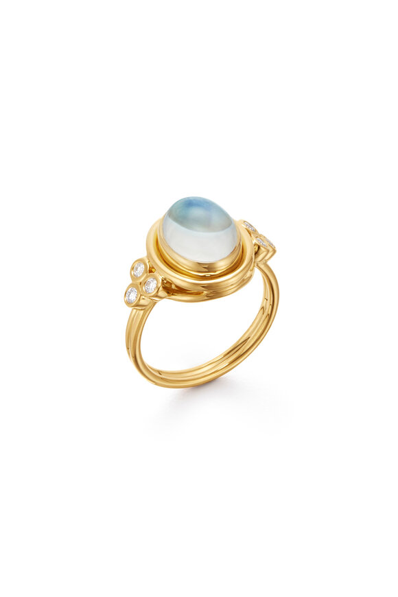 Temple St. Clair - Classic Blue Moonstone & Diamond Ring