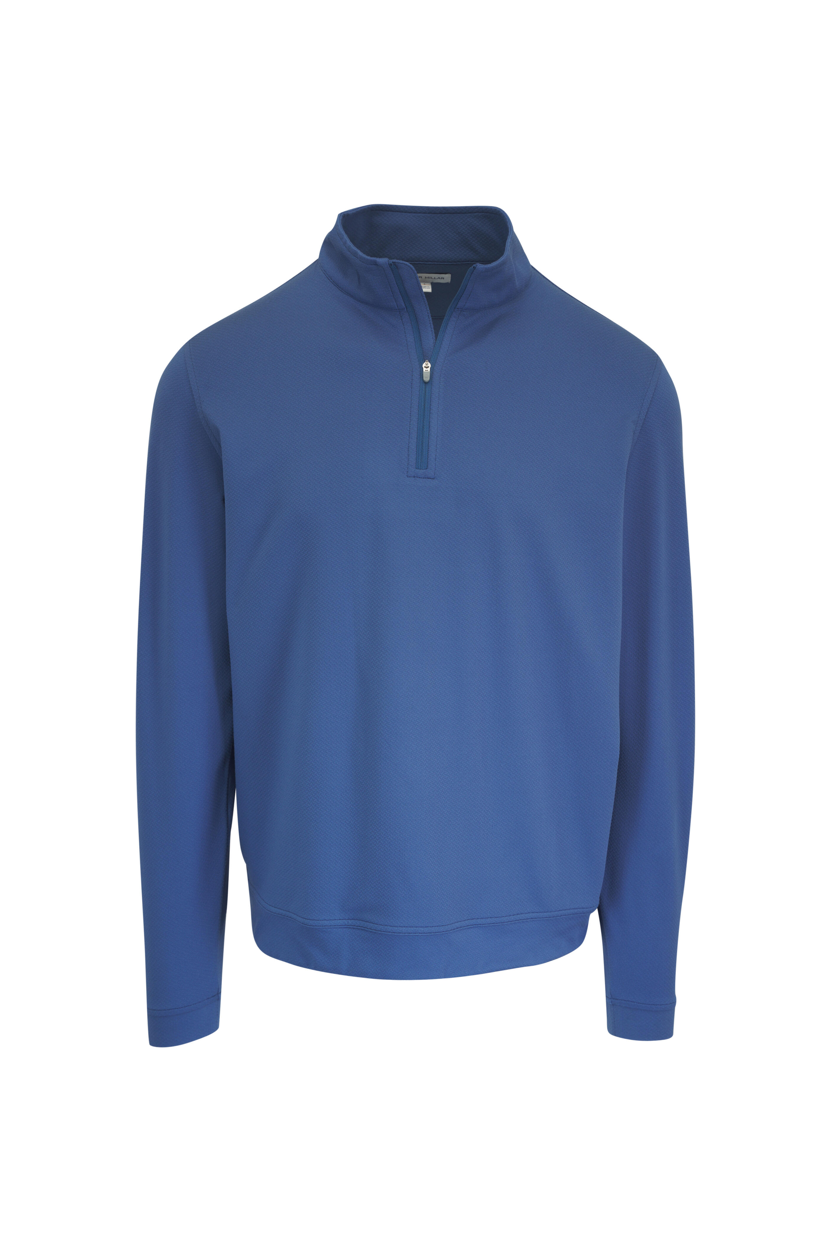 Peter Millar - Perth Blue Cross-Hatch Performance Quarter Zip - view 1