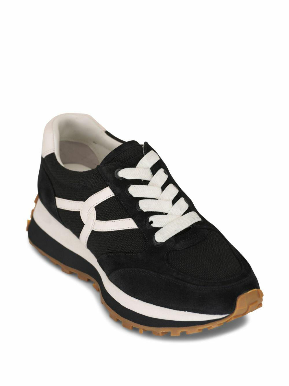 Veronica Beard - Valentina Black & White Suede Sneaker