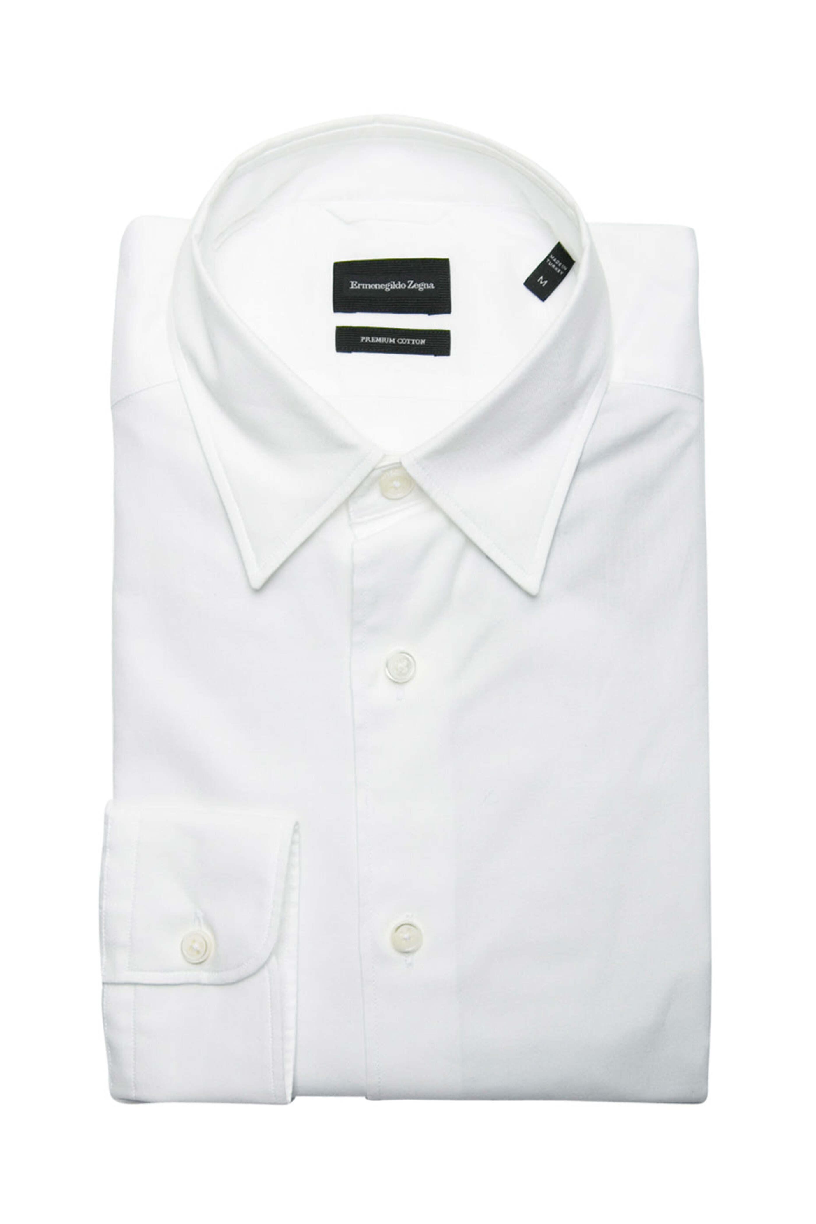 Zegna - White Cotton Sport Shirt | Mitchell Stores