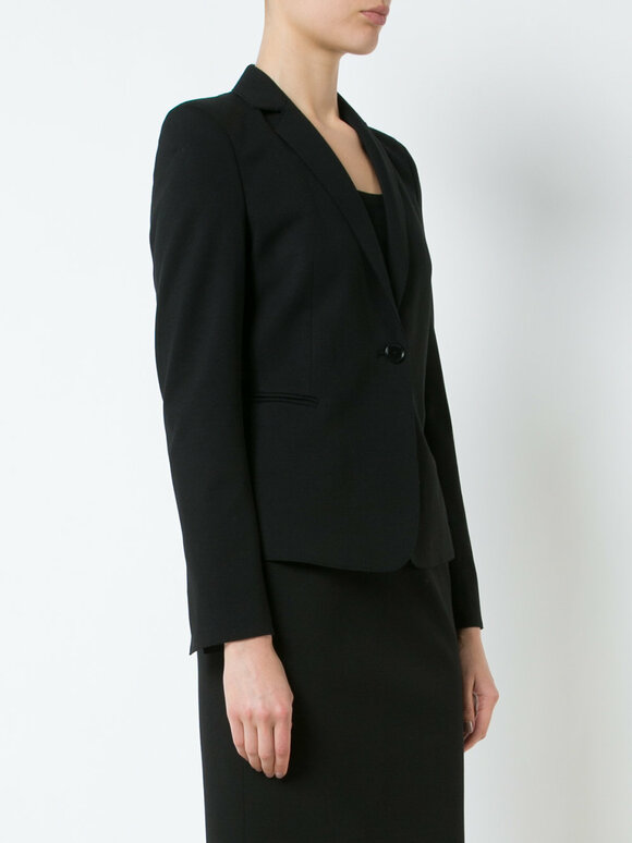 Akris Punto - Black Stretch Jersey Knit One Button Jacket