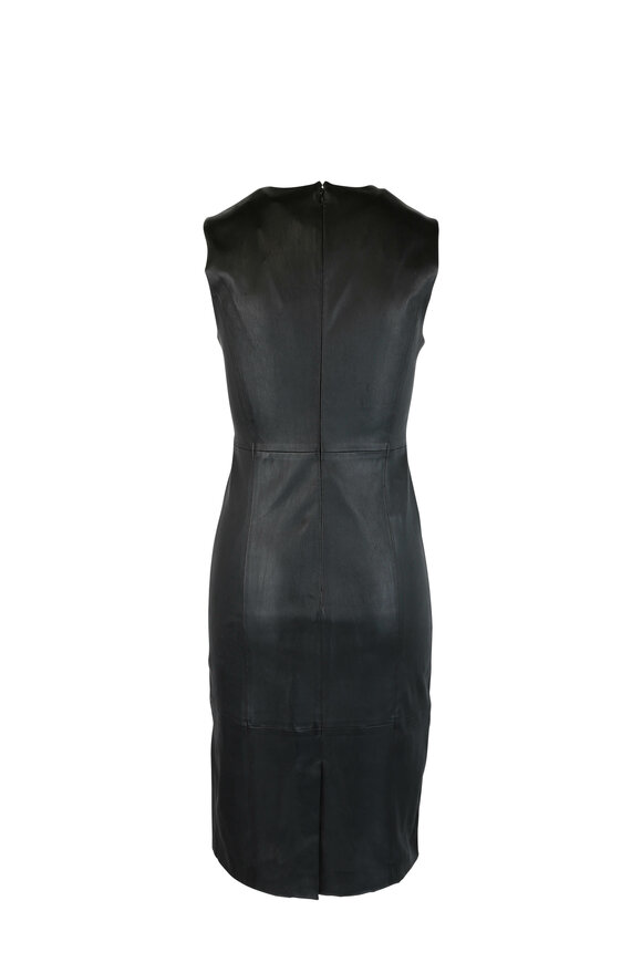 Vince - Black Stretch Leather Dress 