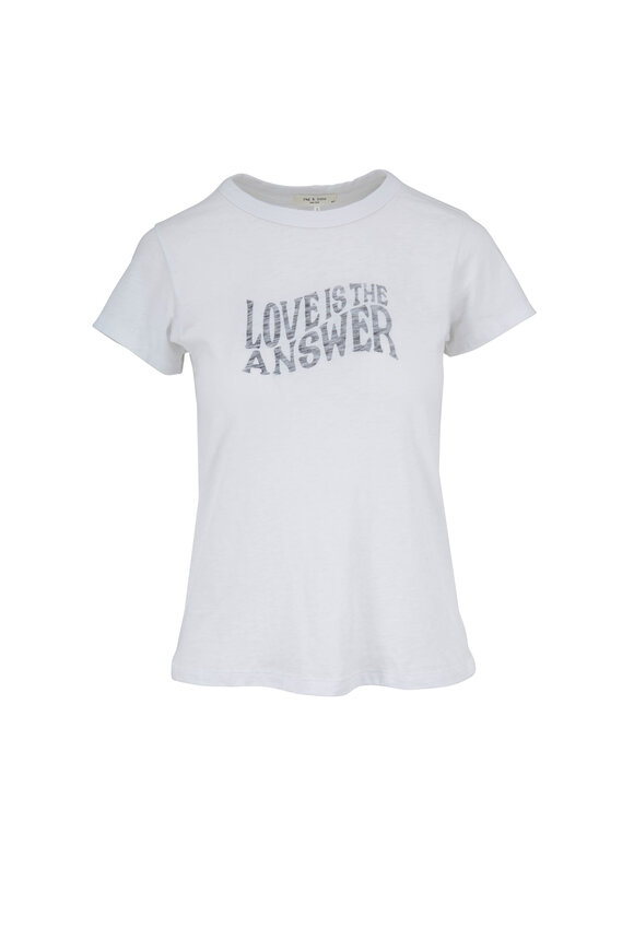 Rag & Bone - White Love Graphic T-Shirt