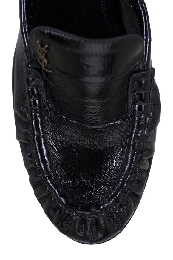Saint Laurent Le Loafer Black Leather Mule, 90mm - view 5