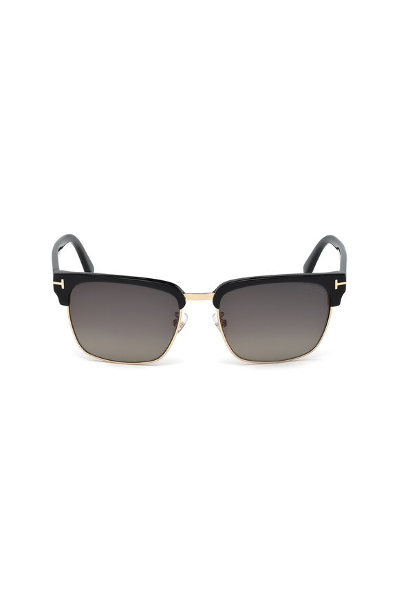 Tom Ford Eyewear - River Black Polarized Vintage Square Sunglasses