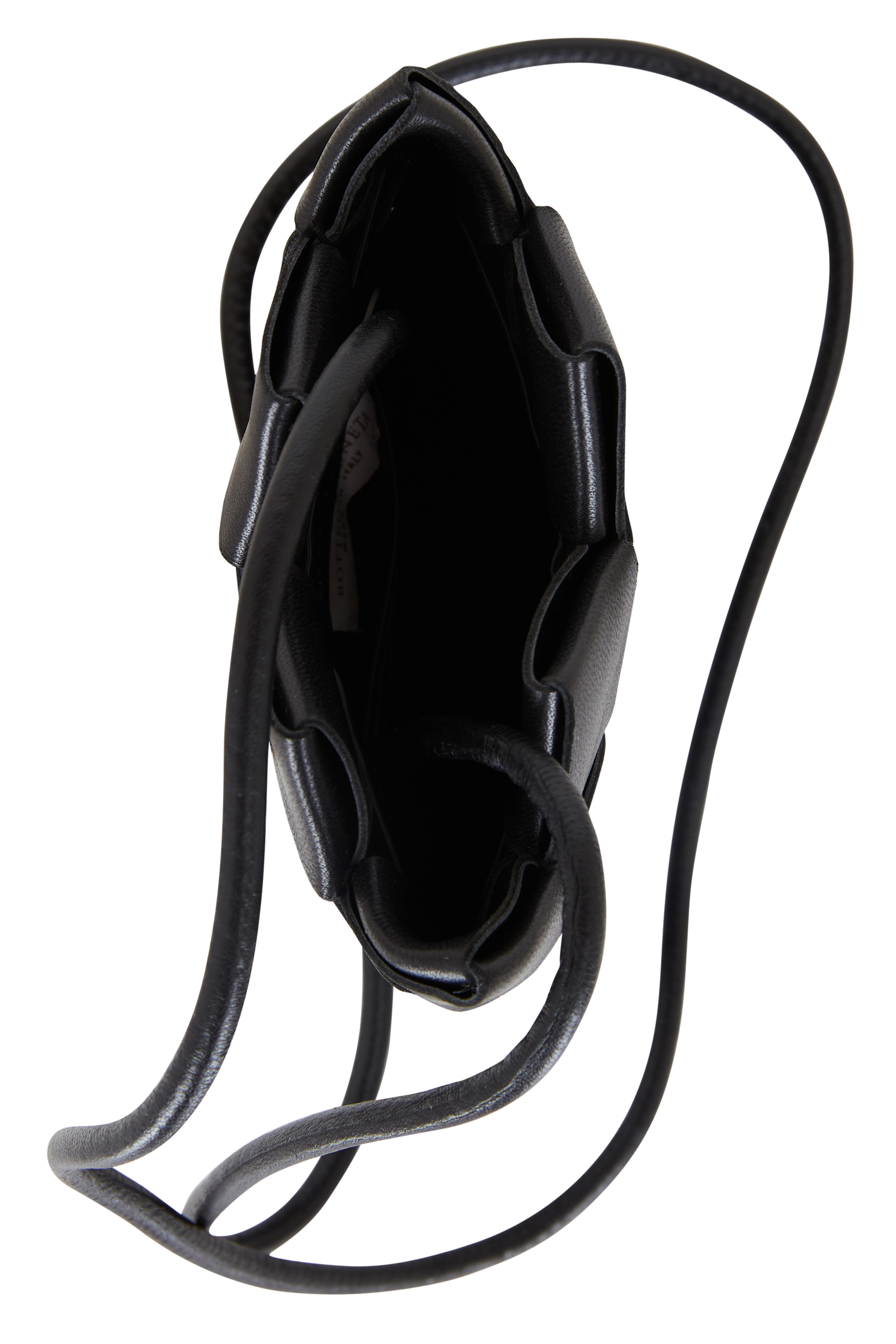 Bottega Veneta - Black Woven Leather Cell Phone Pouch