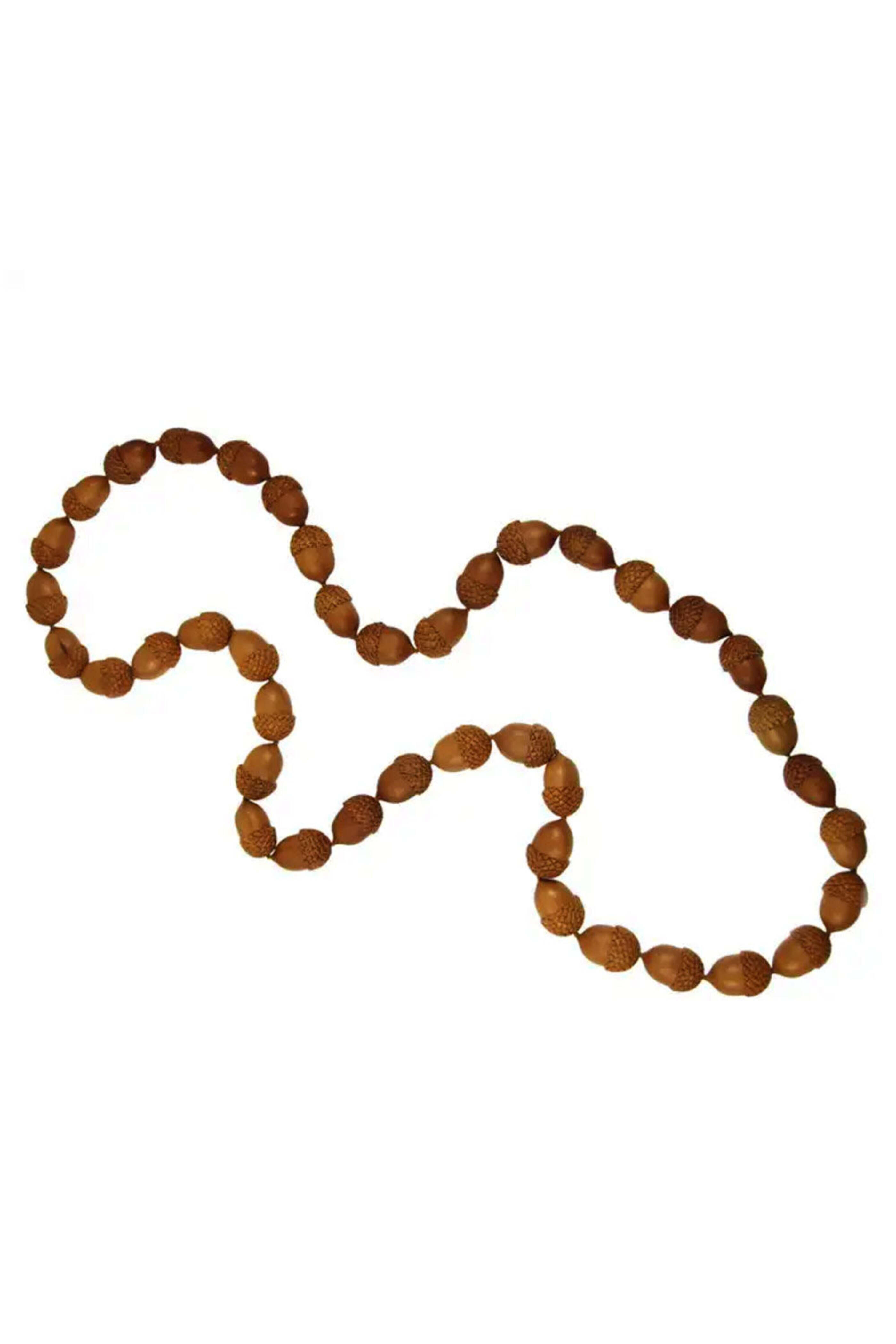 K. Brunini Jewels - Single Strand Sawo Wood Acorn Necklace