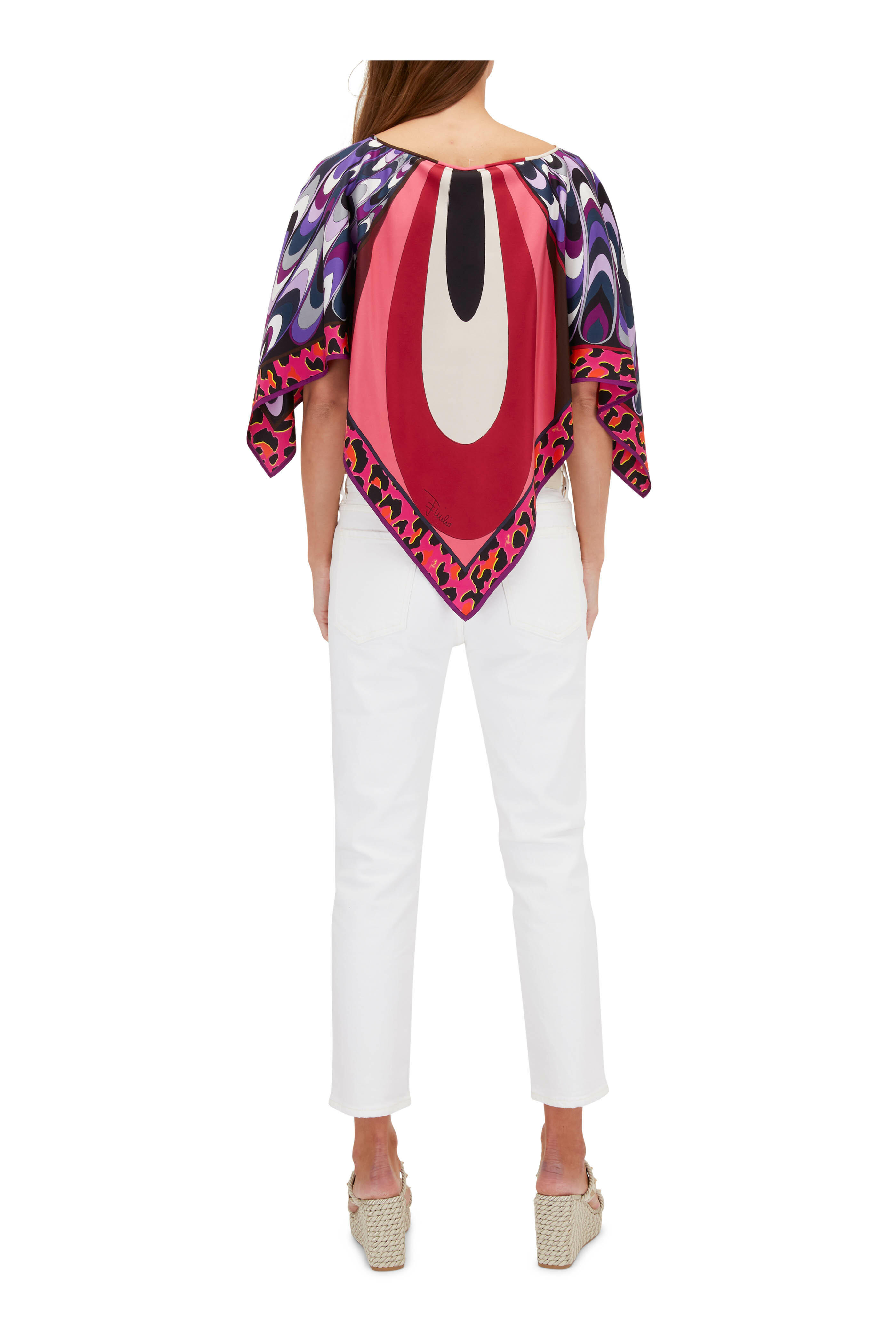Pucci - Multicolor Abstract Silk Print Blouse | Mitchell Stores