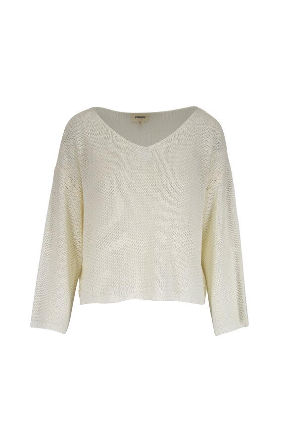 L'Agence Ethan Vanilla Knit Pullover - view 1