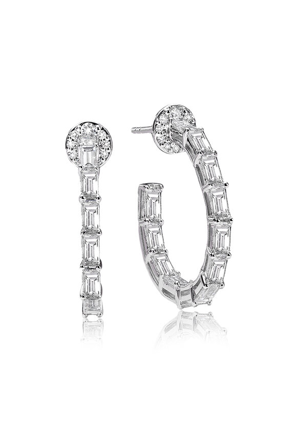 Nam Cho - Baguette Diamond Hoops